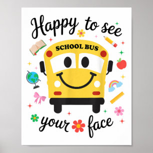 Poster Bon Bus À L'École Retour À L'École Enfant