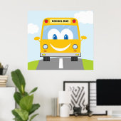 Poster Bon bus scolaire (Bureau à domicile)