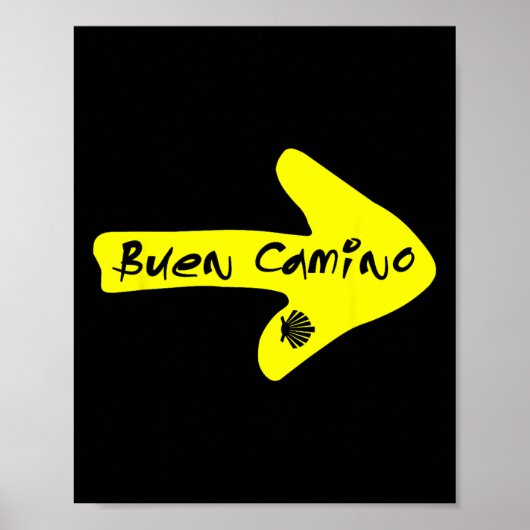 Poster Bon Chemin De Saint-Jacques-de-Compostelle Espagne (Devant)