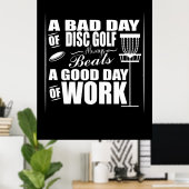Poster Bon Départ De La Journée Avec Disk Golf (Bureau à domicile)