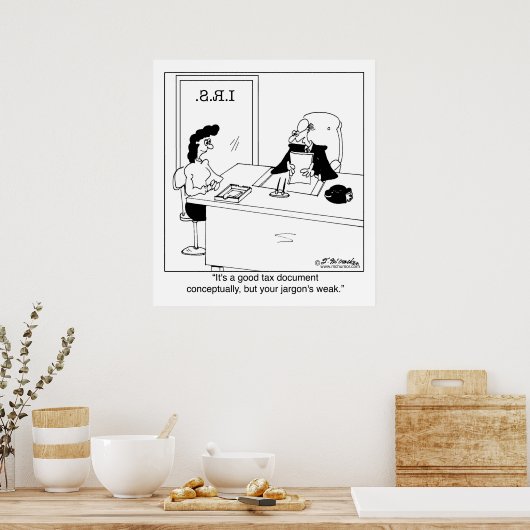 Poster Bon document fiscal conceptuel (Cuisine)