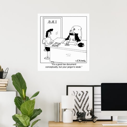 Poster Bon document fiscal conceptuel (Bureau à domicile)