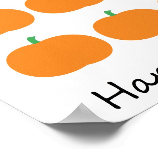 Poster Bon Patch Citrouille Halloween (Coin)