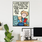 Poster Bon secrétaire (Bureau à domicile)