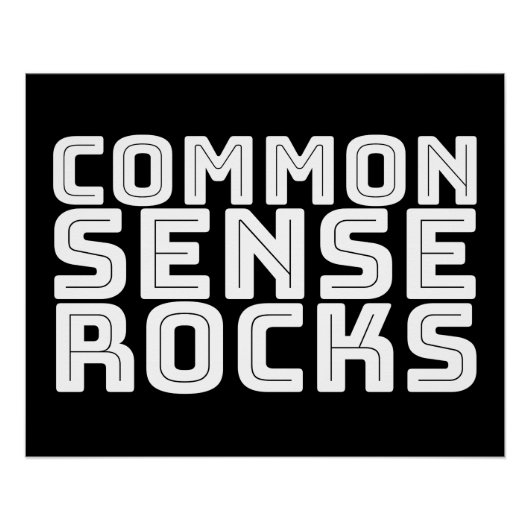 Poster Bon sens - Humour logique (Devant)