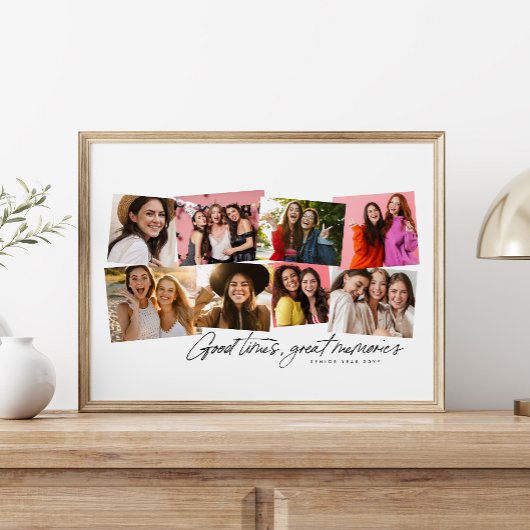 Poster Bon temps grands souvenirs fun 8 photo collage