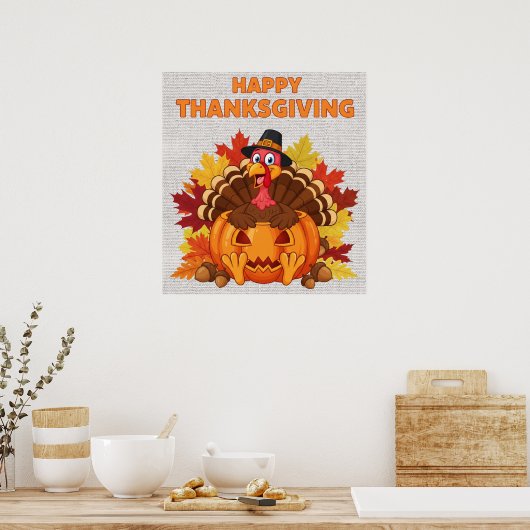Poster bon thanksgiving (Cuisine)