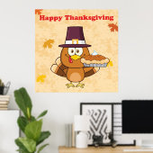 Poster Bon thanksgiving (Bureau à domicile)