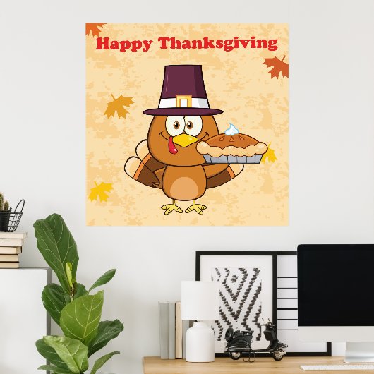 Poster Bon thanksgiving (Bureau à domicile)