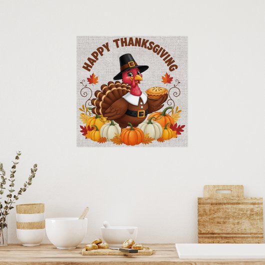 Poster bon thanksgiving (Cuisine)