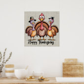 Poster bon thanksgiving (Cuisine)