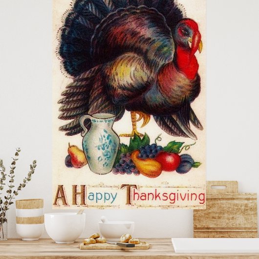 Poster Bon thanksgiving (Cuisine)