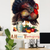 Poster Bon thanksgiving (Bureau à domicile)