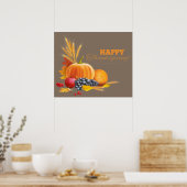 Poster bon thanksgiving (Cuisine)