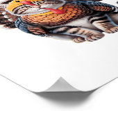 Poster Bon thanksgiving Chat Turquie Fête Automne Classiq (Coin)