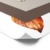 Poster Bon thanksgiving Cornucopia Panier Feuilles d'auto (Coin)