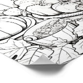 Poster Bon thanksgiving Couleur adulte (Coin)