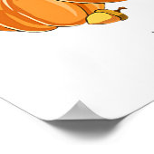 Poster Bon thanksgiving Dachshund Turquie Costume T Fun (Coin)