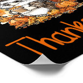 Poster Bon thanksgiving d'action de grâces d'automne de H (Coin)