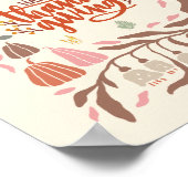 Poster Bon thanksgiving de récolte rétro (Coin)