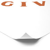 Poster Bon thanksgiving donner merci jolie dinde (Coin)