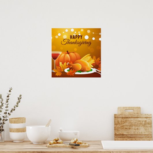 Poster Bon thanksgiving festif (Cuisine)