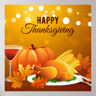 Poster Bon thanksgiving festif