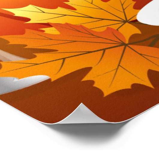 Poster Bon thanksgiving festif (Coin)