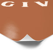 Poster Bon thanksgiving merci (Coin)