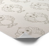 Poster Bon thanksgiving mignon Bébé coloré Turquie (Coin)