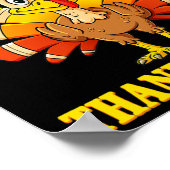 Poster Bon thanksgiving Turquie Pèlerin Garçons Filles En (Coin)