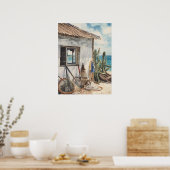 Poster Bonaire cabane à poissons (Cuisine)