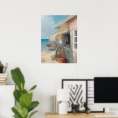 Poster Bonaire cabane à poissons (Bureau à domicile)