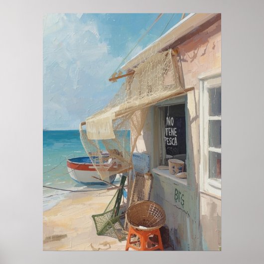 Poster Bonaire cabane à poissons (Devant)