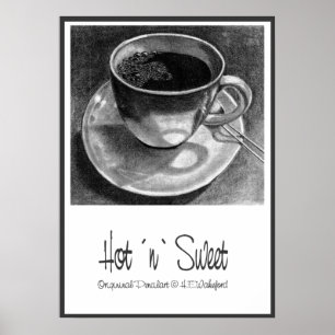 Poster Bonbon chaud à n´ de ` de tasse de café