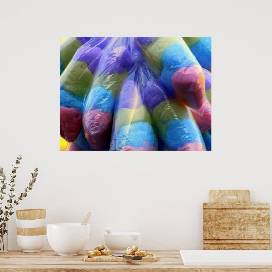 Poster Bonbon de coton doux (Cuisine)