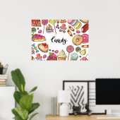 Poster Bonbons assortis (Bureau à domicile)