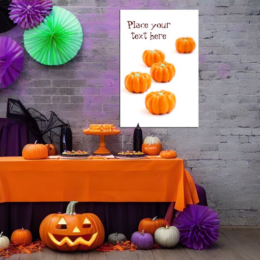 Poster Bonbons citrouilles d'Halloween