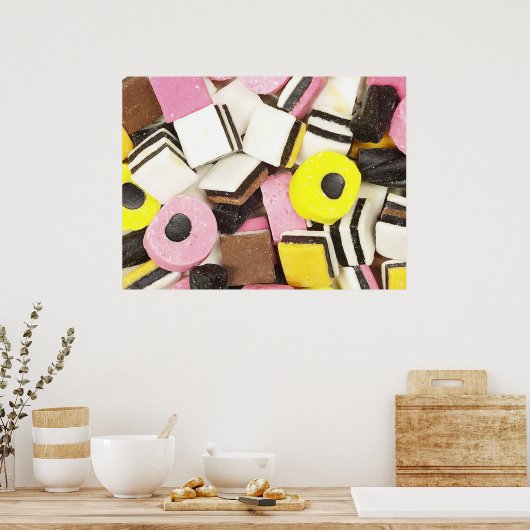 Poster Bonbons de licence rétro (Cuisine)