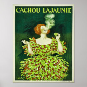 Poster Bonbons de réglisse Cachou Lajaunie des années 192