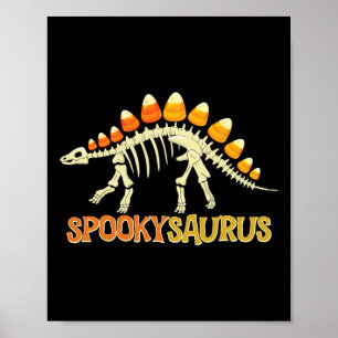Poster Bonbons en forme de dinosaure squelette d'Hallowee