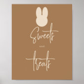 Poster Bonbons et friandises de lapin simples (Devant)