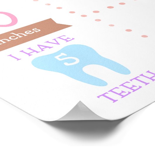 Poster Bonbons Fille Premier anniversaire Jalon (Coin)