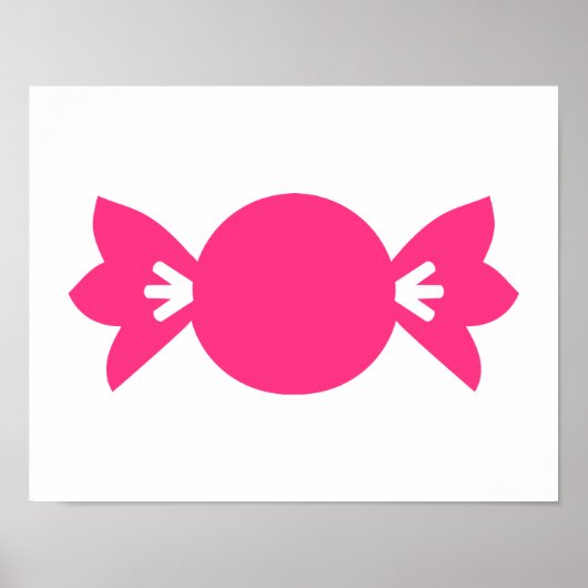 Poster Bonbons roses (Devant)
