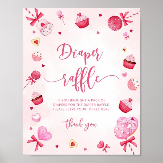 Poster Bonbons roses Valentines amoureuse Rupture de couc (Devant)