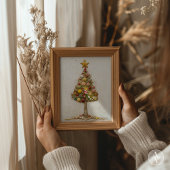 Poster Bonbons Whimsical Noël Arbre Peinture Vacances