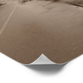 Poster Bond Falls MI Retro Camping Tin Can Sepia Print (Coin)