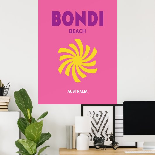 Poster Bondi Beach Australie (Bureau à domicile)