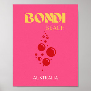 Poster Bondi Beach, Rose