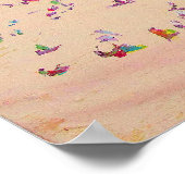 Poster Bondi branché - Abstrait, peinture murale sur la p (Coin)